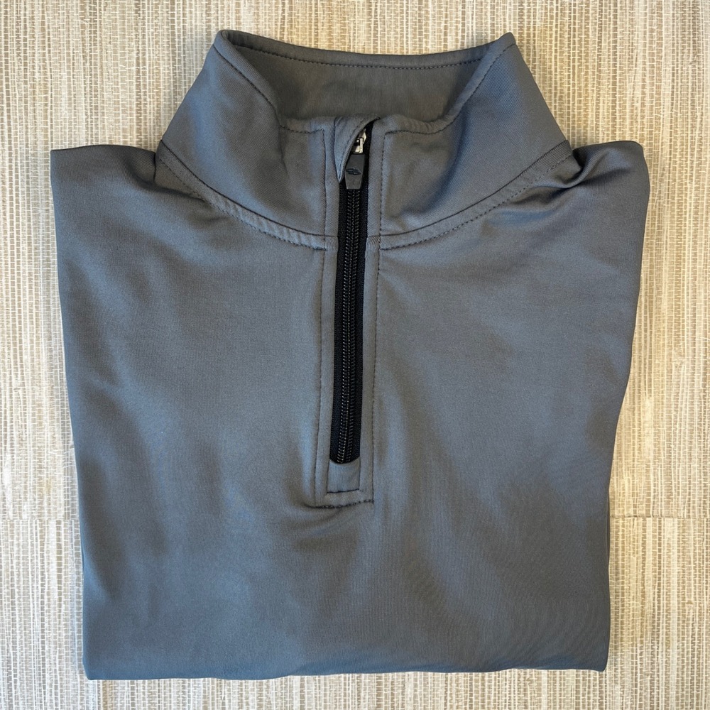BOOMBAH Youth Large‎ Gray Pullover 1/4 zip Long Sleeve Athletic Shirt YL